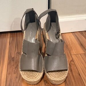 Treasure & Bond Charcoal Espadrille Wedges